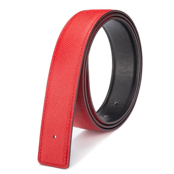 Men\'s/women\'s Replacement Belt Strap Cowhide Genuine Leather Belt Red Width💘